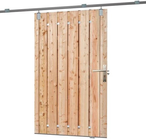 Schuifdeur | 136x195cm | Hardhout | compleet
