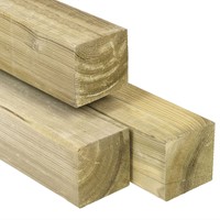Schuttingpaal | 12x12cm (120x120mm) | 3.00m | geimpregneerd