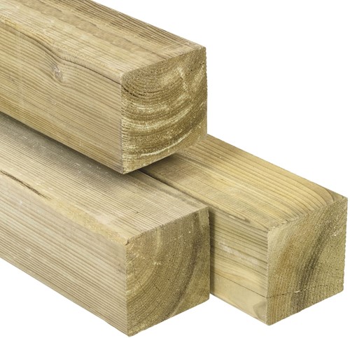 Schuttingpaal | 12x12cm (120x120mm) geimpregneerd