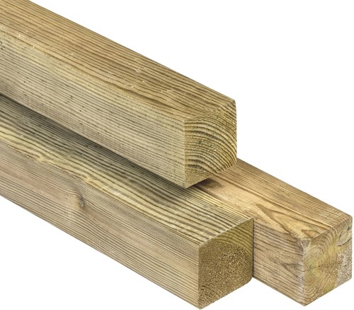 Schuttingpaal | 6,8x6,8cm (68x68mm) | geimpregneerd