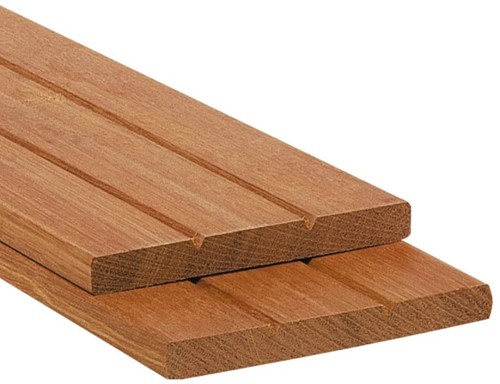 Schuttingplank Hardhout | Keruing | 1,6x14,5cm (16x145mm)