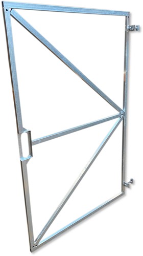 Stalen poortframe met slotkast