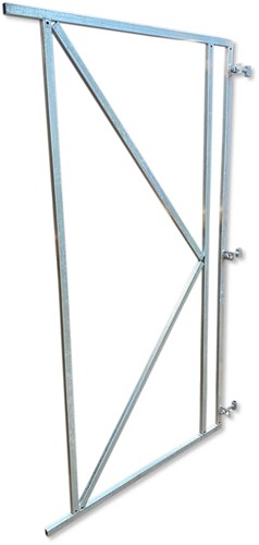 Stalen poortframe voor horizontale planken 