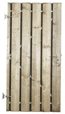 Tuindeur privacy | Vuren | geimpregneerd | 96x196cm | slot ingebouwd rechtsdraaiend | op=op