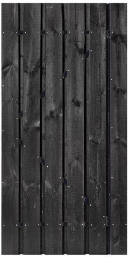Tuindeur privacy | zwart gecoat