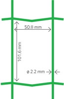 Tuingaas Groen | 200cm hoog | 25.00m rol-3