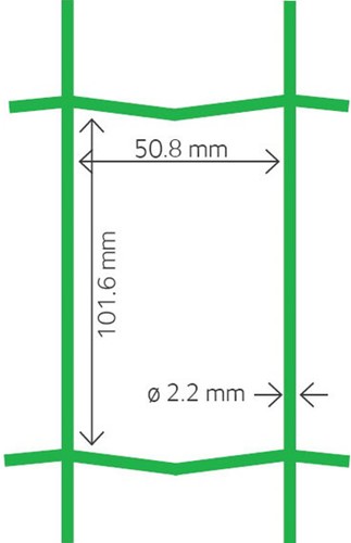 Tuingaas Groen | 200cm hoog | 25.00m rol-3