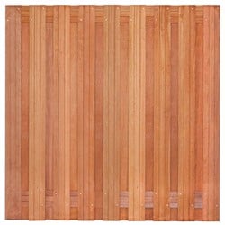 Tuinscherm Harlingen | 180x180cm | 19 planks | hardhout