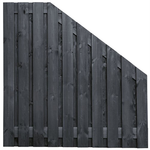 Tuinscherm Stuttgart | 21 planks | zwart -3