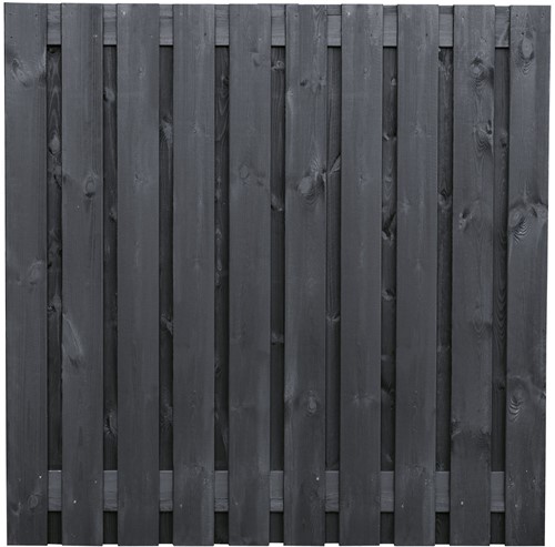 Tuinscherm Stuttgart | 21 planks | zwart 