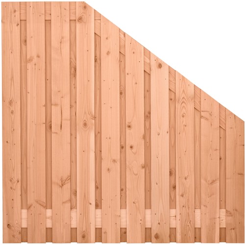 Tuinscherm Zwarte Woud schuin verloop | Douglas | 180x90cm | 21 planks
