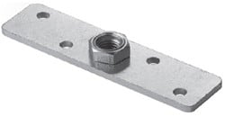 Verstelbare steunplaat voor schuifpoorten | geleider voor u-profiel