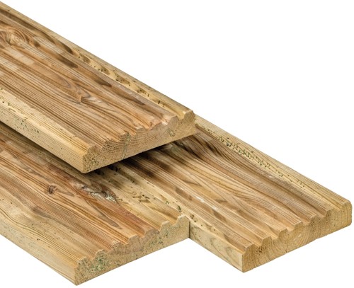 Vlonderplank | Grenen | 2,8x14cm (28x140mm) | geïmpregneerd