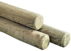 Paal gefreesd | diameter 10cm | geimpregneerd